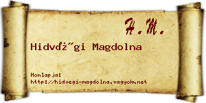 Hidvégi Magdolna névjegykártya
