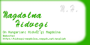 magdolna hidvegi business card